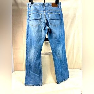 Lee Modern Series Denim Relaxed Fit Blue Jeans 33x30, Straight Leg Distressed